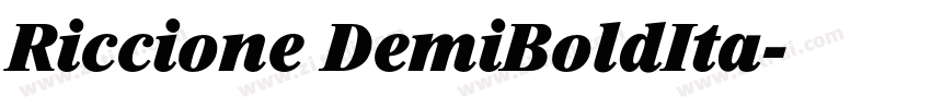 Riccione DemiBoldIta字体转换